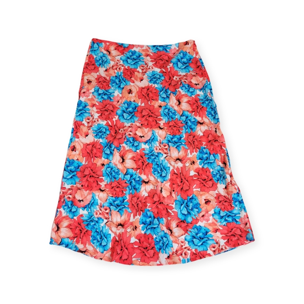 AFRM Brynne Floral Print Lightweight Midi Skirt Size XL - Picture 4 of 8